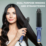 Professional 2-Way Curling Iron Hair Brush 2 in 1 Curler & Straightener USA
