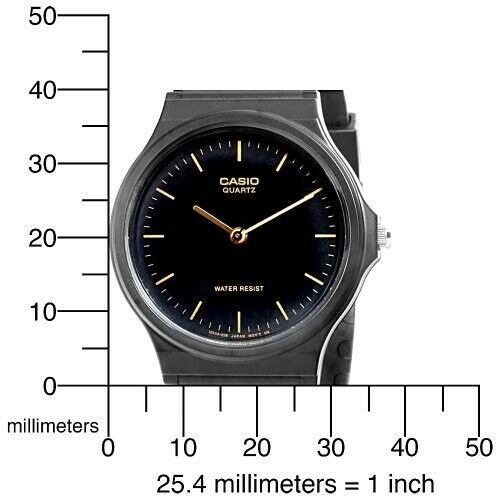 Casio Men's Analog Quartz Black Resin Watch MQ24-1E