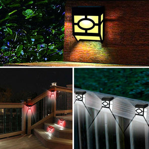Lot 1-8x Solar Fence Lights Color Changing Outdoor Wall Lights For Deck 2 Modes