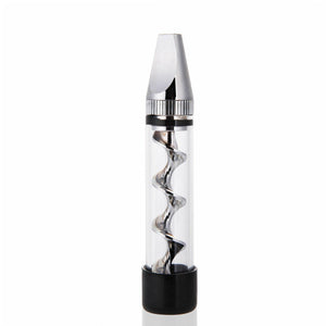 New Design Smoking Mini Twisty Glass Blunt Metal Tip W/ Cleaning Brush USA