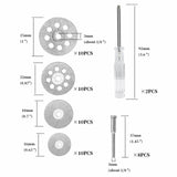 50 PCS Diamond Cutting Wheel Saw Blades Cut Off Discs Set for Dremel Rotary Tool