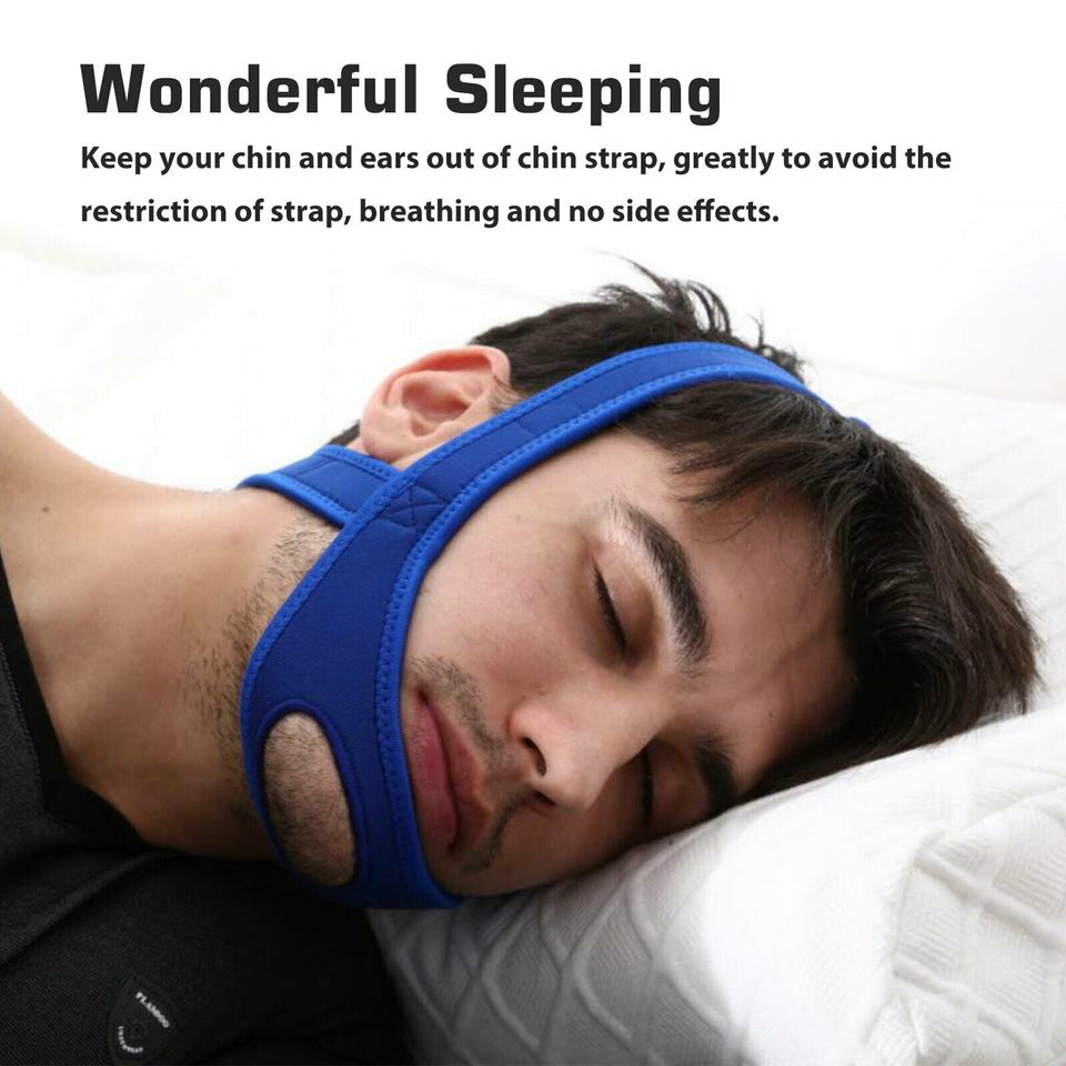Snore Stop Belt Anti Snoring Chin Strap Sleep Safety Quiet Jaw Apnea Protector
