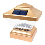 8 Black / Copper / White 4 x 4 Solar Post Deck Cap Fence LED Light PVC Vinyl