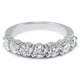Sterling Silver 925 Plated Women's CZ Round Eternity Wedding Band Ring