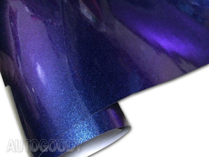 Premium Gloss Metallic Chameleon Purple Blue Vinyl Film Wrap Air Bubble Free
