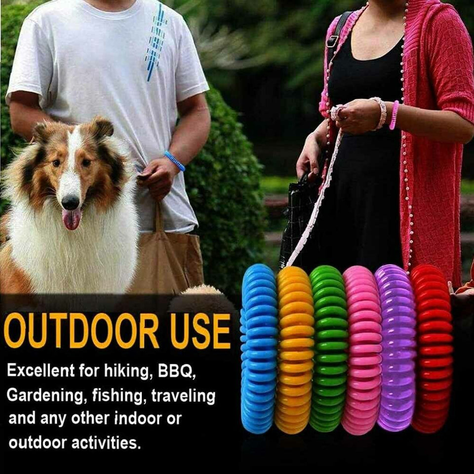 24 Pack Mosquito Repellent Bracelet Wrist Band Bug Insect Natural Protection US