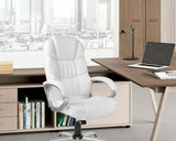 Office Computer High Back Adjustable Ergonomic Desk Chair Executive PU,White 195030034320