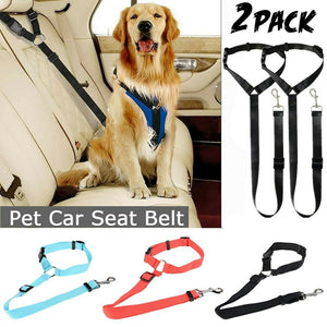 2PCS Dog Car Safety Seat Belt Restraint Harness Leash Travel Clip for Pet Cat US