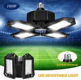 E26 E27 LED Garage Light Bulb Deformable Ceiling Fixture Basement Lamp Flexible