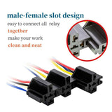 5Pin Automotive Car Relay Switch SPDT Harness Socket Waterproof 40A DC 12V 12AWG 781509255657