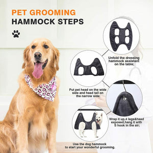 Pet Grooming Hammock Restraint Towel Bag Microfiber Cat Dog Hammock Helper US