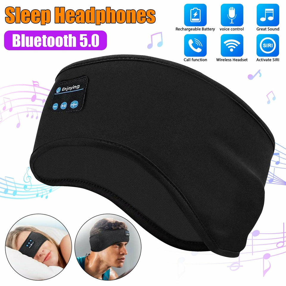 Bluetooth Wireless Stereo Headphone Earphone Sleep Headset Sports Music Headband