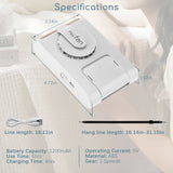 Portable Personal Necklace Fan Waist Clip on Fan USB Rechargeable Cooling Fan US