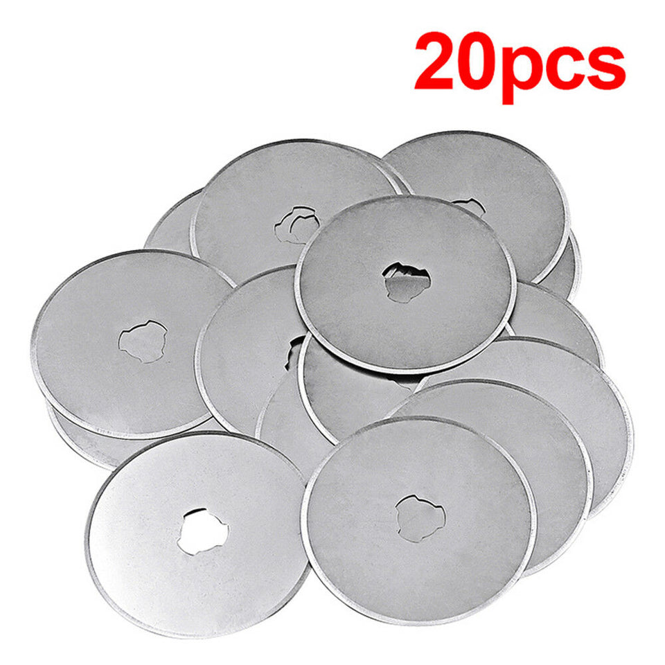 New 20PCS 45mm Rotary Cutter Refill Blades Quilters Sewing Fabric Cutting Tools