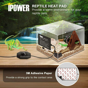 iPower Reptile Heating Mat with Tem Controller Under Tank Terrarium Heat Pad