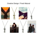 Valentine's Day Gift Love Couple Hugging Necklace Fashion Pendant Jewelry Gift