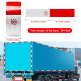 2"x50' Reflective Red & White Conspicuity Tape Trailer Safety Warning Car Truck