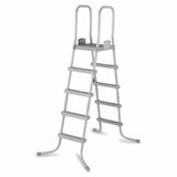 Bestway 58337E 52-Inch Steel Above Ground Swimming Pool Ladder No-Slip Steps 821808583379