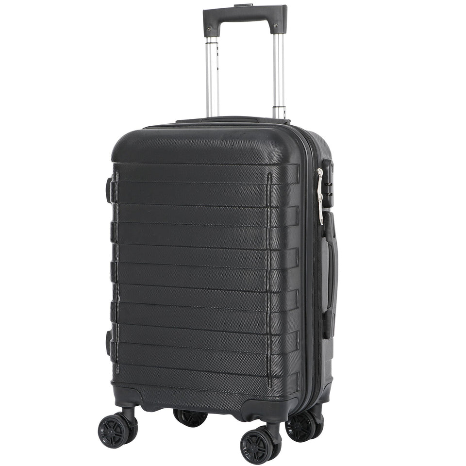Hardside Carry Luggage Travel Bag Trolley Spinner Carry On Suitcase 21" Black