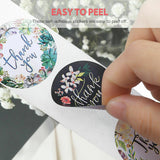 2 Roll of 1000 Pcs 1inch Assorted Floral Thank You Stickers Round Sealing Labels 781509565176