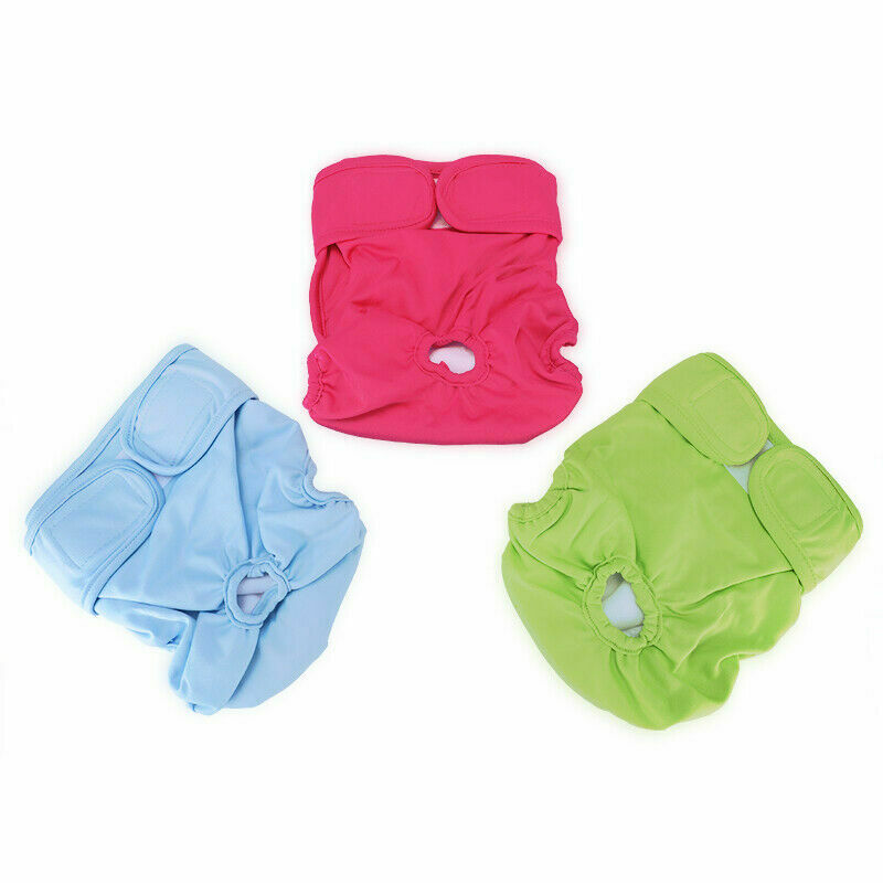 Reusable Washable Dog Diapers(3 Pack) - Dog Wraps for both Male and Female Dogs