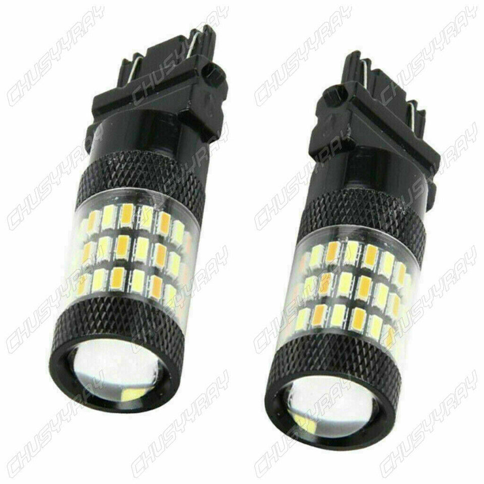 For Chevy Silverado1500 2500 White/Amber Switchback LED Turn Signal Light Bulbs