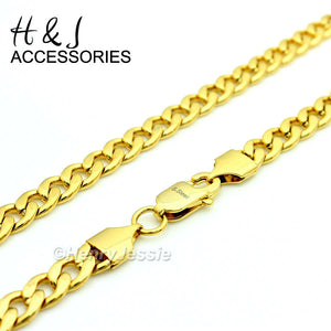 18-40"MEN Stainless Steel 6mm Gold Cuban Curb Necklace Lion Head Pendant*GP109