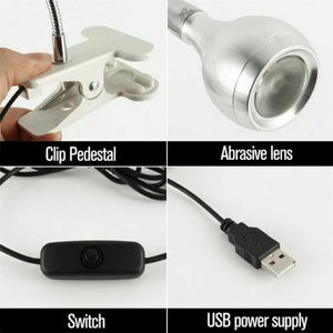 USB Flexible Reading LED Light Clip-on Beside Bed Desk Table Lamp Book Lamp