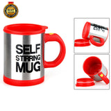 Red Self Stirring Mug Coffee Cup Tea Auto Mixer Drink Insulate Stainless 400ml