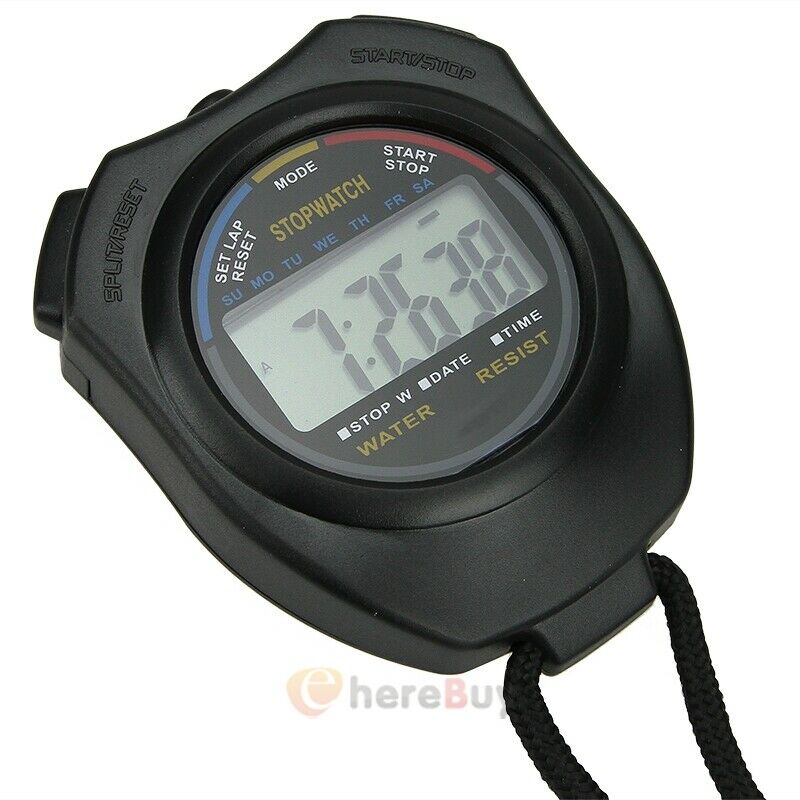 Electronic LCD Stopwatch Timer Digital Sport Time Alarm Counter Chronograph 2020