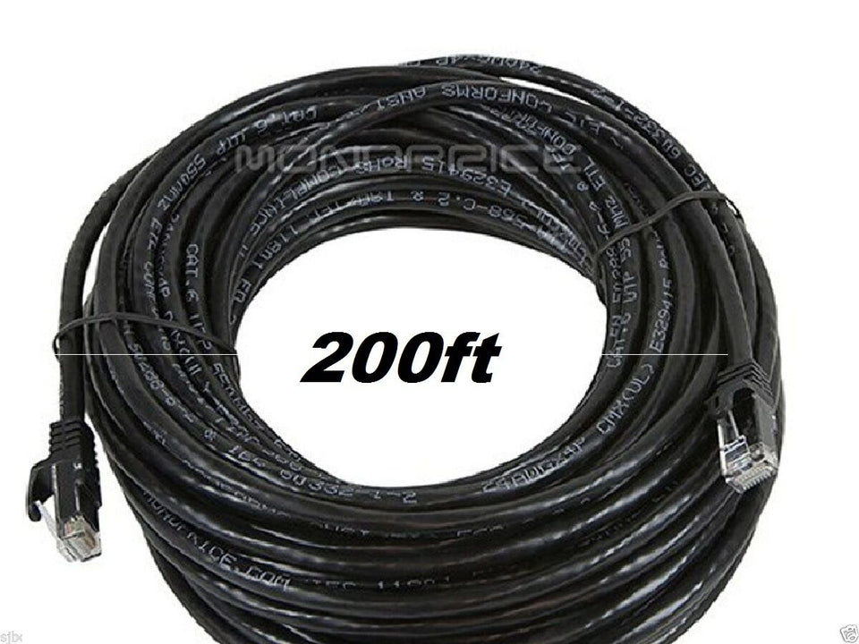 Cat 6 CAT6 Patch Cord Cable 500mhz Ethernet Internet Network LAN RJ45 UTP BLACK