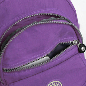 Waterproof Mini Backpack Women Purse Nylon Shoulder Rucksack Small Travel Bag
