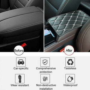 Car Auto Armrest Pad Cover Center Console Box Accessories PU Leather Cushion Mat