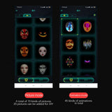 LED Programmable Changing Full Face Mask Bluetooth App Control Halloween Cosplay