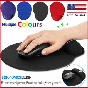 Ergonomic Comfortable Mouse Pad Mat With Wrist Rest Support Non Slip PC Mousepad