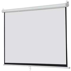 100"Projection Screen Manual Pull Down 16:9 HD Projector Home Theaters 3D Movie  757510702671