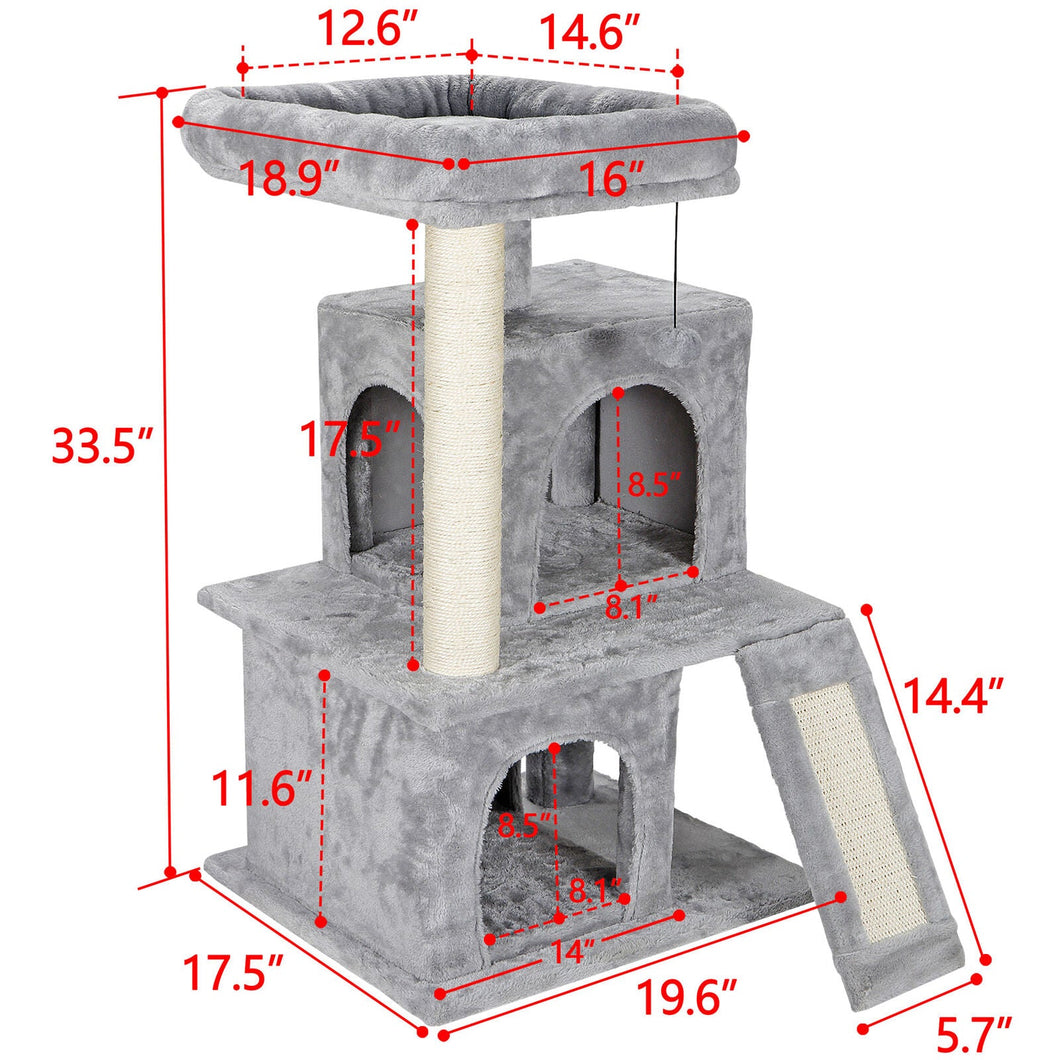 Cat tree Tower Great For Multiple Cats Scratcher Play House Condo Pet House 34