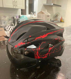 Adult Cycling Bike Helmet, Lightweight Unisex Detachable Magnetic Goggles Visor