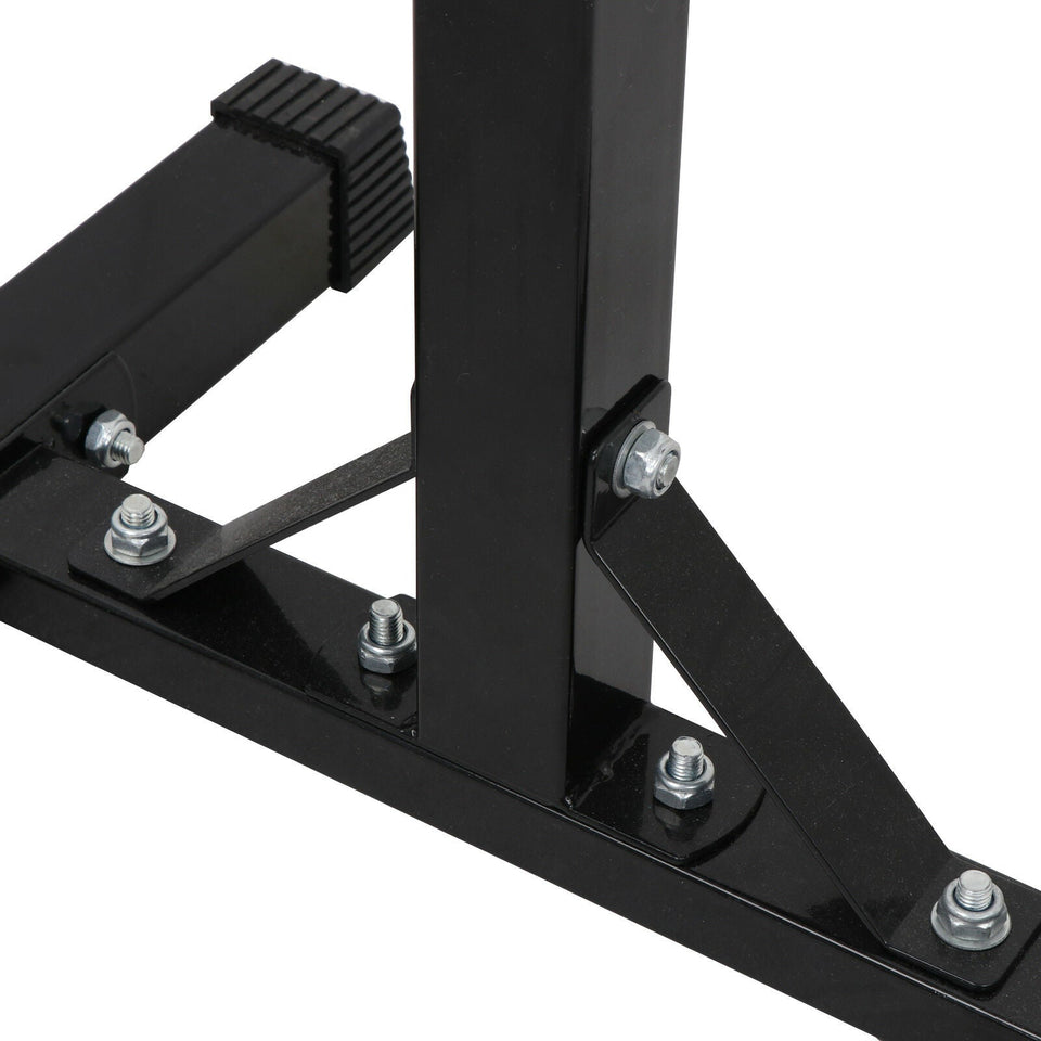 2pcs Adjustable Rack Standard Steel Squat Stands Barbell Free Press Bench 700161264043