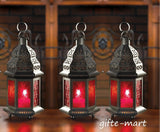 3 lot christmas RED Moroccan Candle holder Lantern Lamp light table centerpiece