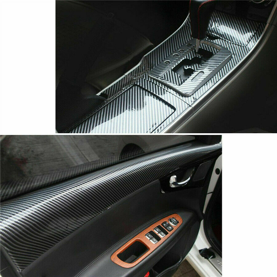 Auto Accessories 5D Glossy Carbon Fiber Vinyl Film Car Interior Wrap Stickers