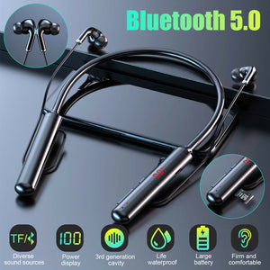 Bluetooth 5.0 Neckband Headset Wireless Earbuds Earphone Mic For iPhone Samsung