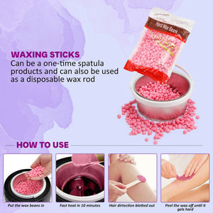 Professional Wax Warmer Heater Hair Removal Depilatory Home Waxing Kit Beans