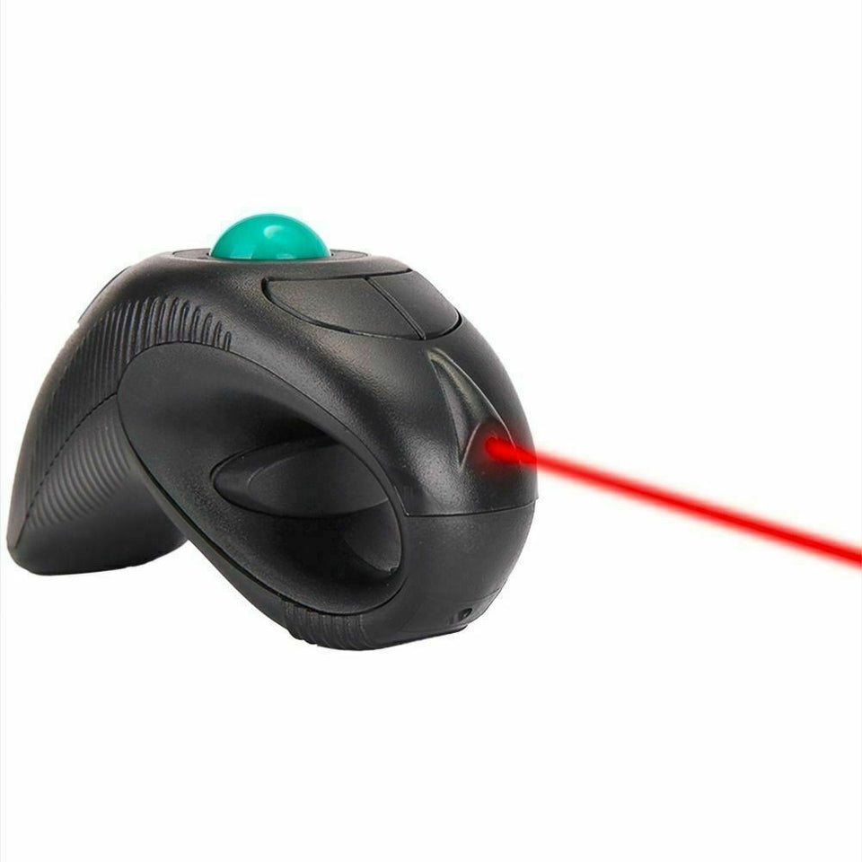 New USB Wireless PC Laptop Finger HandHeld Trackball Mouse Mice w/ Laser Pointer
