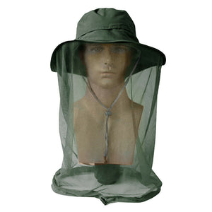 Outdoor Mosquito Head Face Net Hat Sun Bee Insect Bug Protection Hidden Mesh Cap
