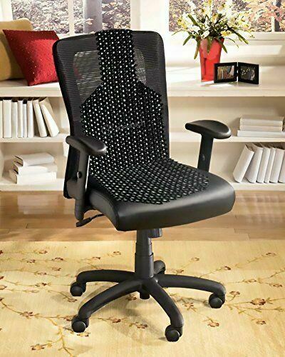 Zone Tech Black Wooden Beaded Massage Therapy Back Thigh Car Seat Chair Cushion