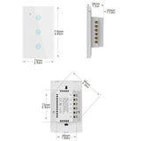 1/2/3/4 Gang WiFi Smart Wall Touch Light Switch Glass Panel for Alexa/Google APP
