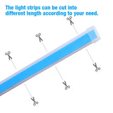 2X RGB APP 60CM Slim Flexible LED DRL Daytime Running Strip Light For Headlight