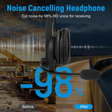Bluetooth Headset Wireless Trucker Driving Office Headphone Noise Cancelling Mic
