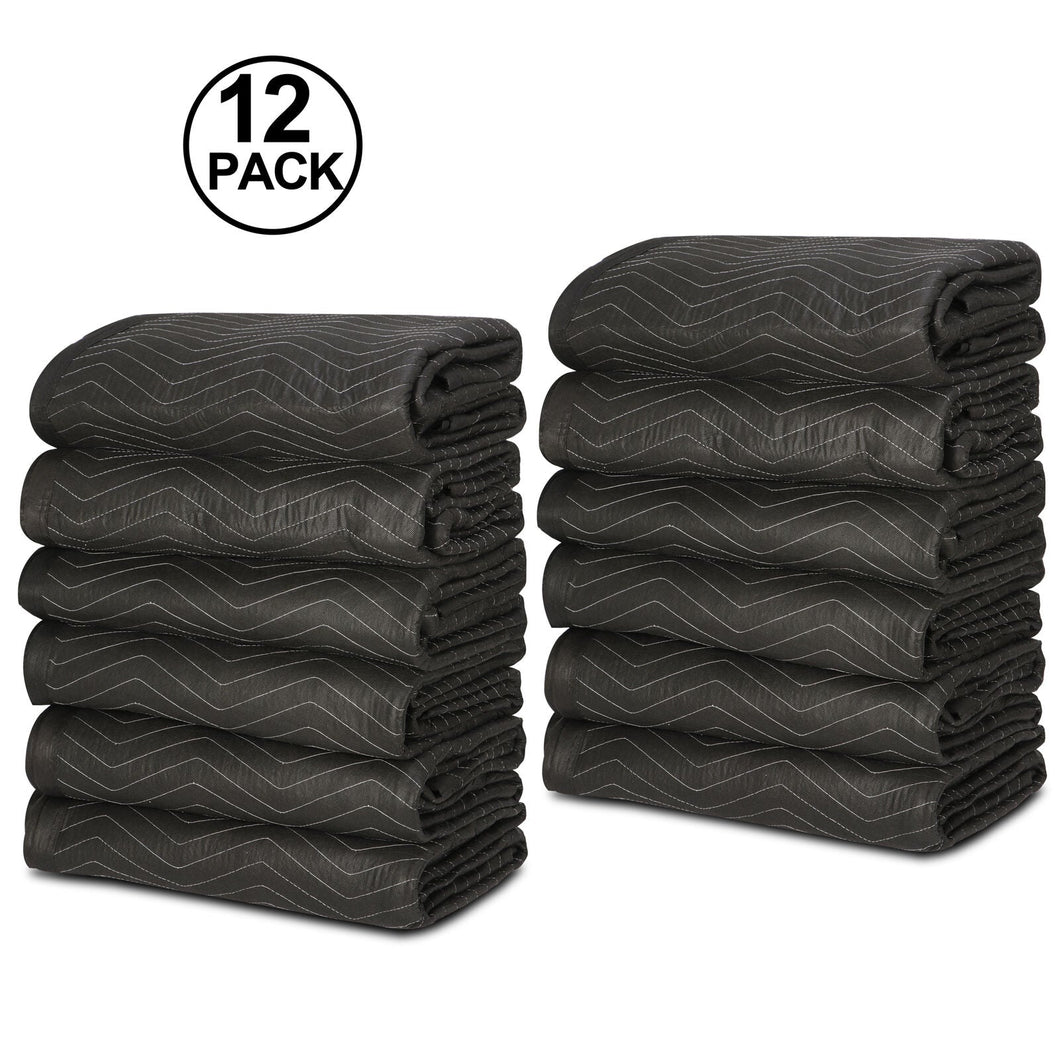 12 Heavy Duty Moving Packing Blankets Ultra Thick Pro 80